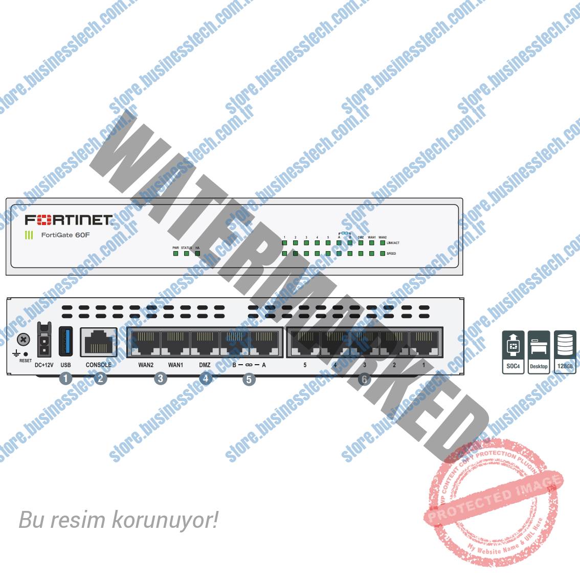 Fortinet FortiGate-60F -Cihaz + 1 Yıl - Görsel 2